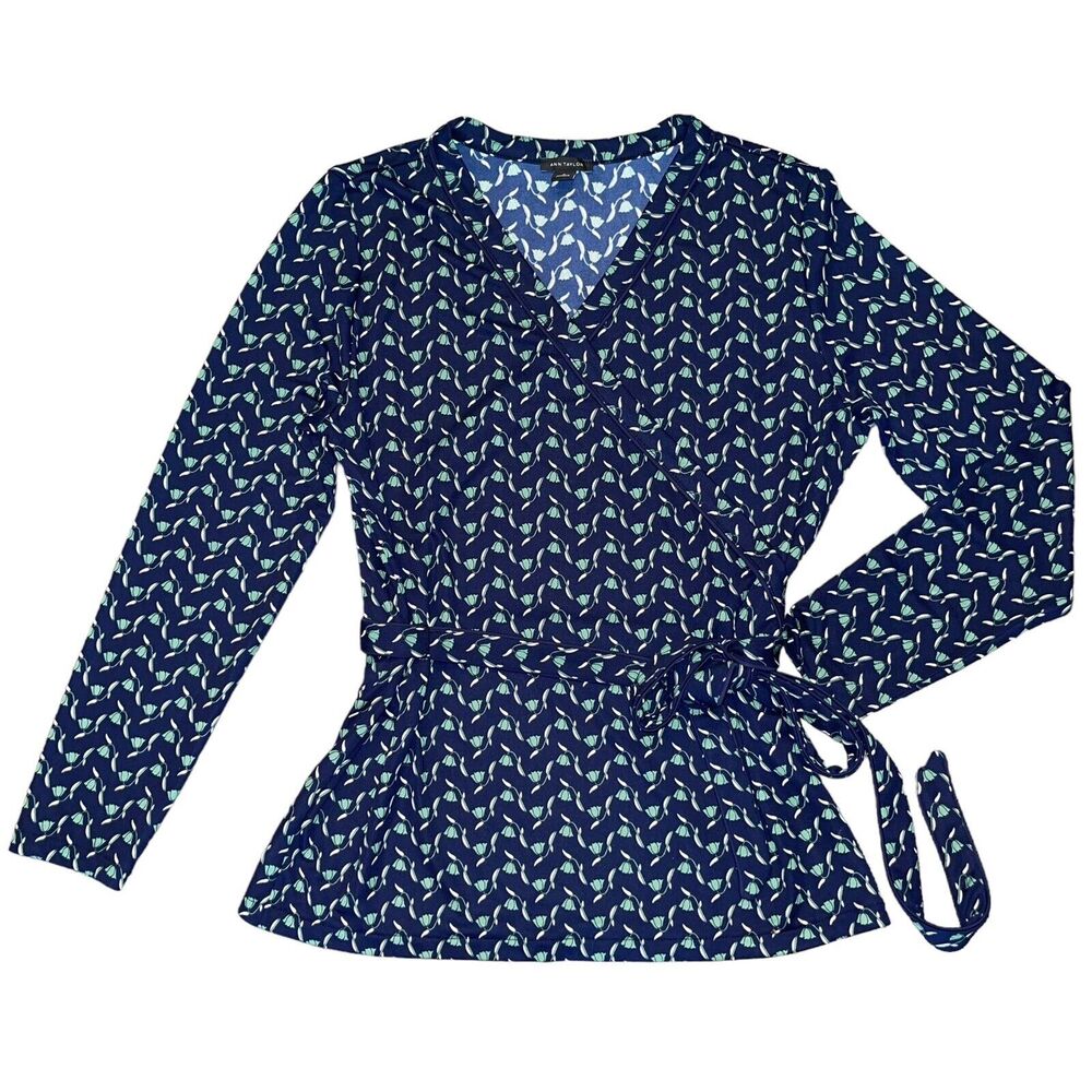 Ann Taylor Belted Wrap Blouse